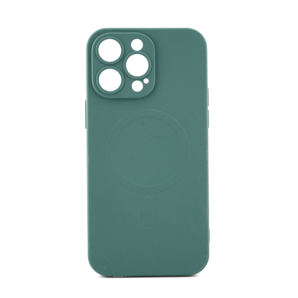 Husă iPhone 14 Pro Max, magnetică MagSafe, silicon, cu decupaj pe fiecare cameră, verde