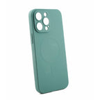 Husă iPhone 14 Pro Max, magnetică MagSafe, silicon, cu decupaj pe fiecare cameră, verde