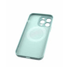 Husă iPhone 14 Pro Max, magnetică MagSafe, silicon, cu decupaj pe fiecare cameră, verde