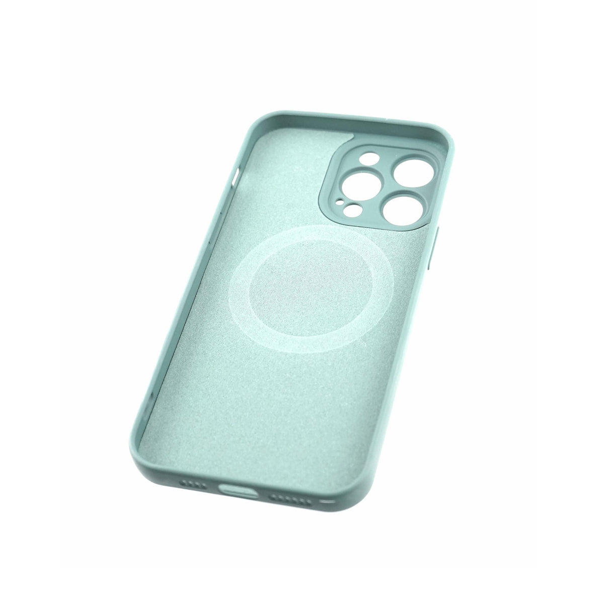 Husă iPhone 14 Pro Max, magnetică MagSafe, silicon, cu decupaj pe fiecare cameră, verde
