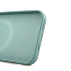 Husă iPhone 14 Pro Max, magnetică MagSafe, silicon, cu decupaj pe fiecare cameră, verde