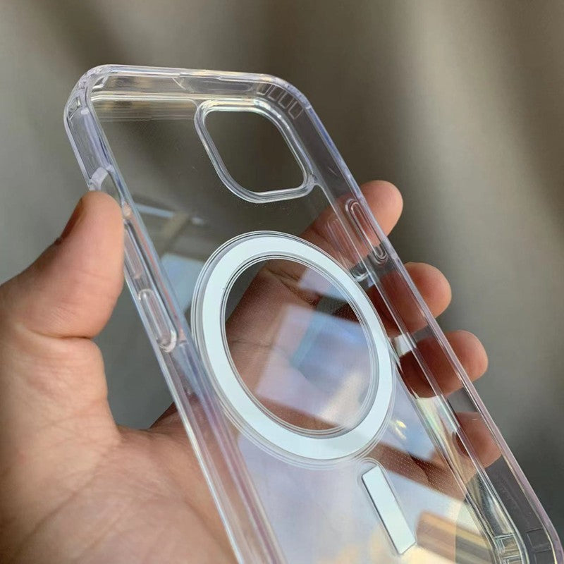 Husă iPhone 14 Pro Max, magnetică MagSafe, transparentă, transparent