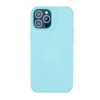 Husă iPhone 14 Pro Max, silicon, cu protecție fosforescentă pentru camere, bleu