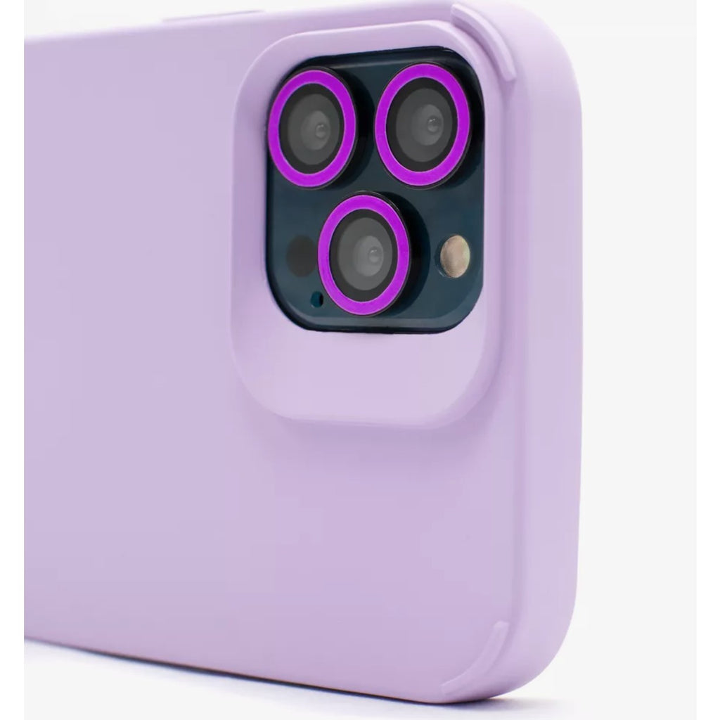 Husă iPhone 14 Pro Max, silicon, cu protecție fosforescentă pentru camere, mov