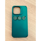 Husă iPhone 14 Pro Max, silicon, cu protecție fosforescentă pentru camere, verde