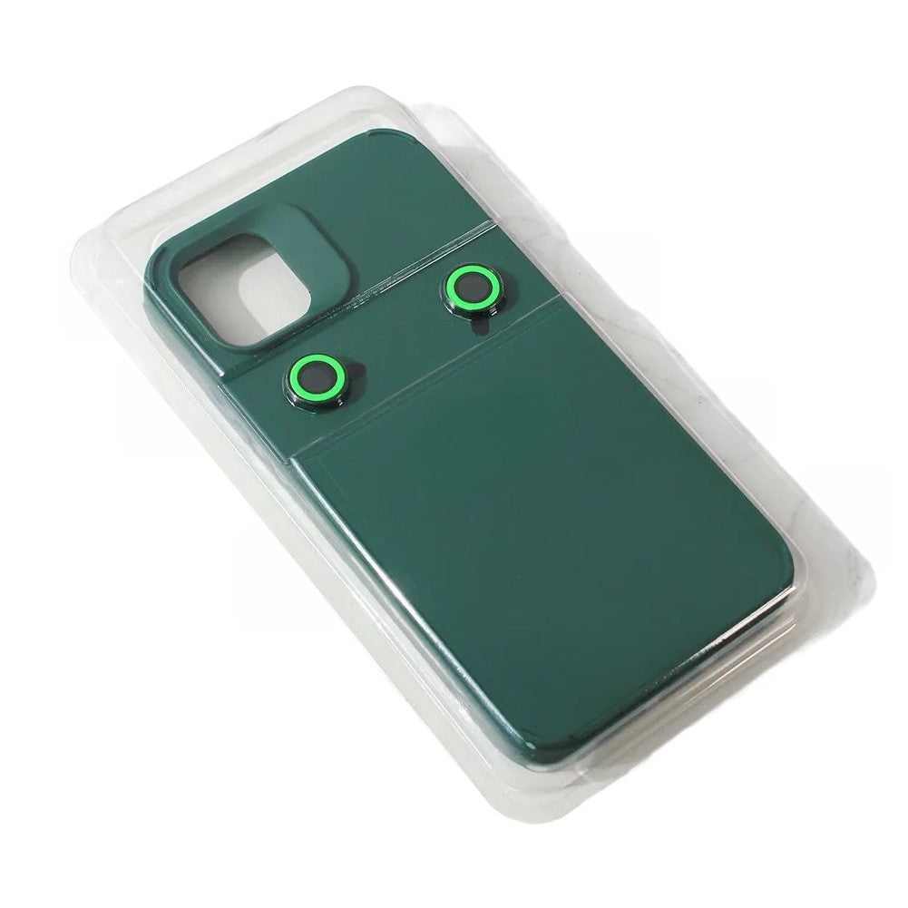 Husă iPhone 14 Pro Max, silicon, cu protecție fosforescentă pentru camere, verde