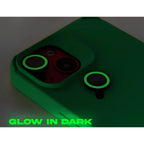 Husă iPhone 14 Pro Max, silicon, cu protecție fosforescentă pentru camere, verde