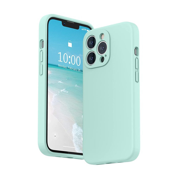 Husă iPhone 14 Pro Max, silicon, cyan