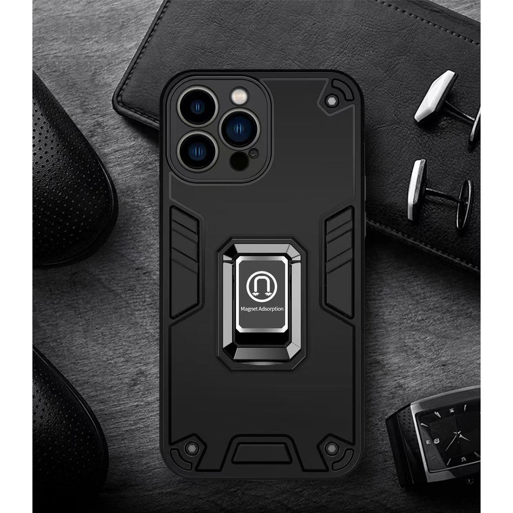 Husă iPhone 14 Pro Max, ultra-rezistentă cu suport, negru