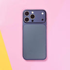 Husă iPhone 14 Pro, metalică unibody, mată, albastru