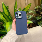 Husă iPhone 14 Pro, silicon, cu protecție fosforescentă pentru camere, albastru