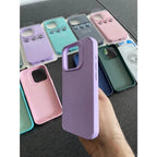 Husă iPhone 14 Pro, silicon, cu protecție fosforescentă pentru camere, mov