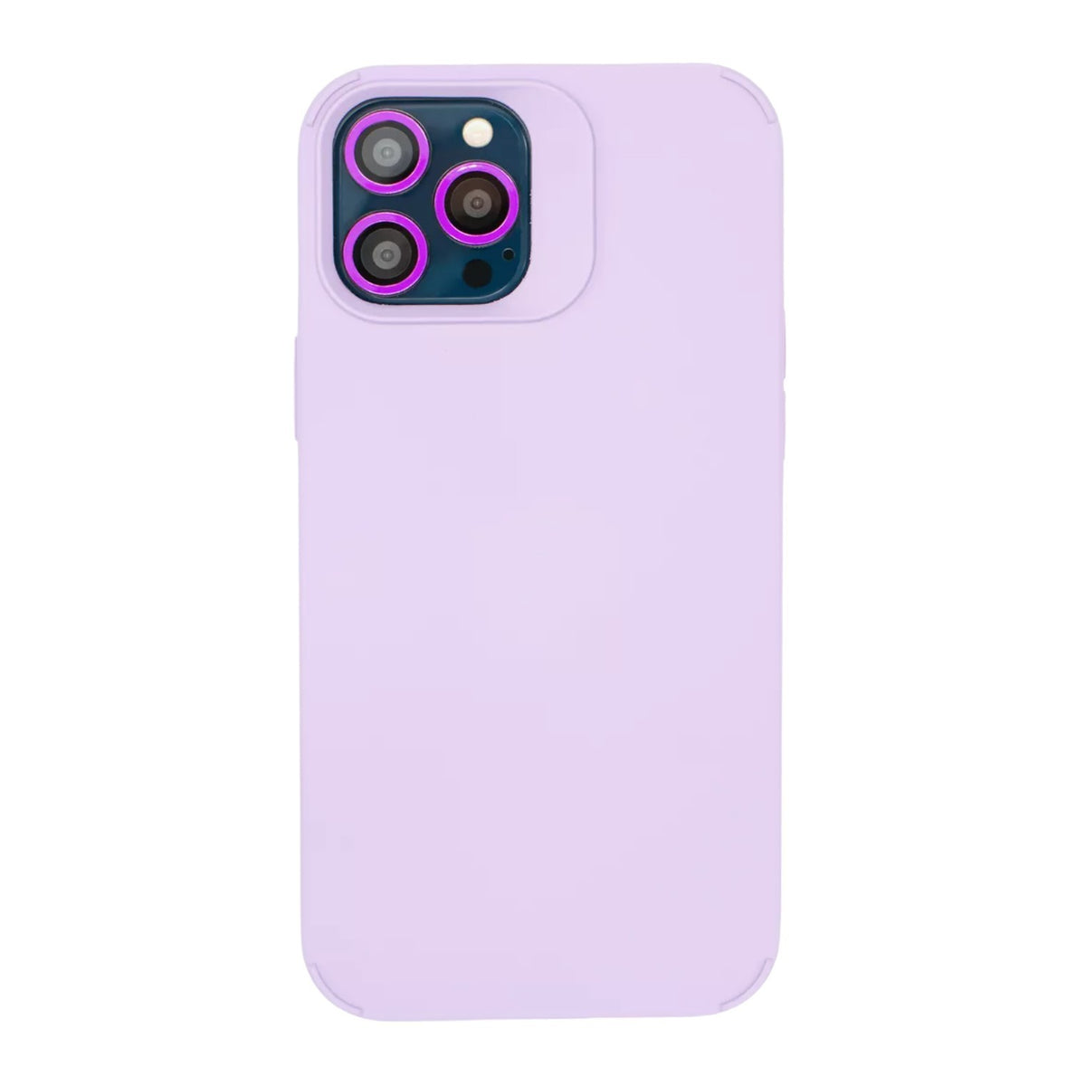 Husă iPhone 14 Pro, silicon, cu protecție fosforescentă pentru camere, mov