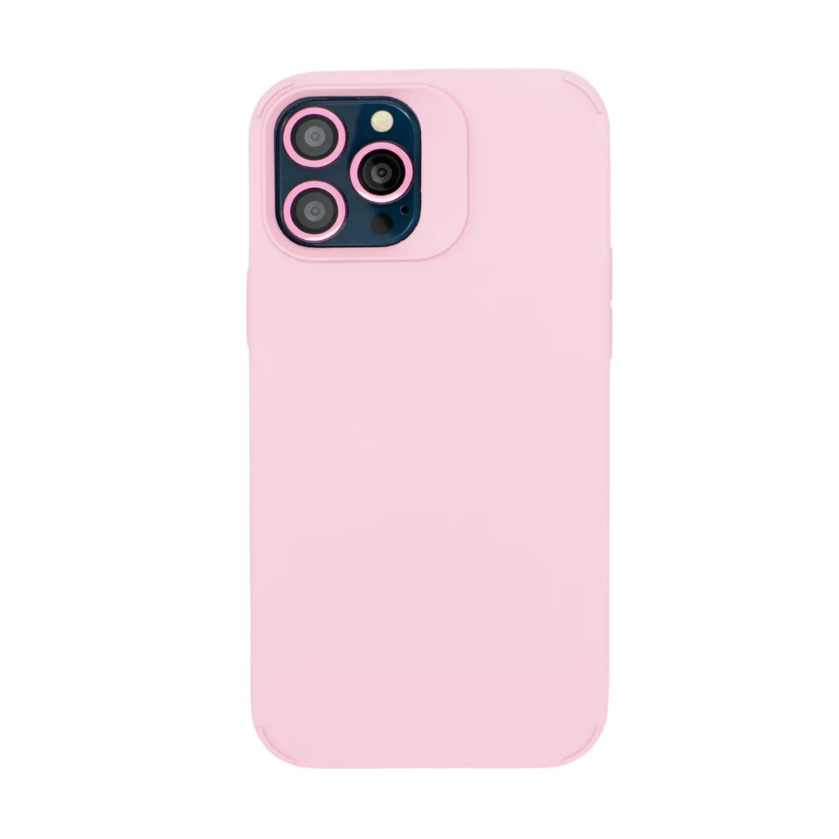 Husă iPhone 14 Pro, silicon, cu protecție fosforescentă pentru camere, roz