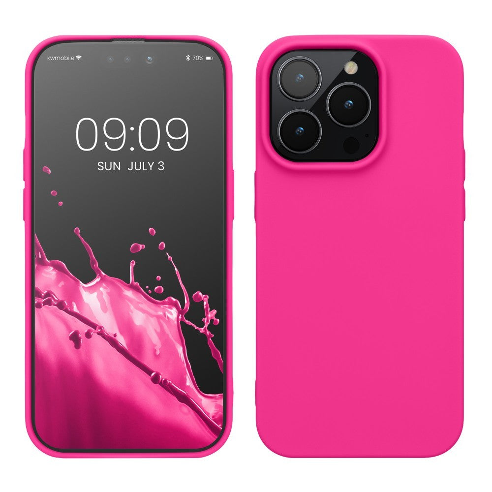 Husă iPhone 14 Pro, silicon, roz