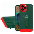 Husă iPhone 14 Pro, tip armură, cu stand și suport magnetic auto, verde