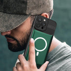 Husă iPhone 14 Pro, tip armură, verde închis