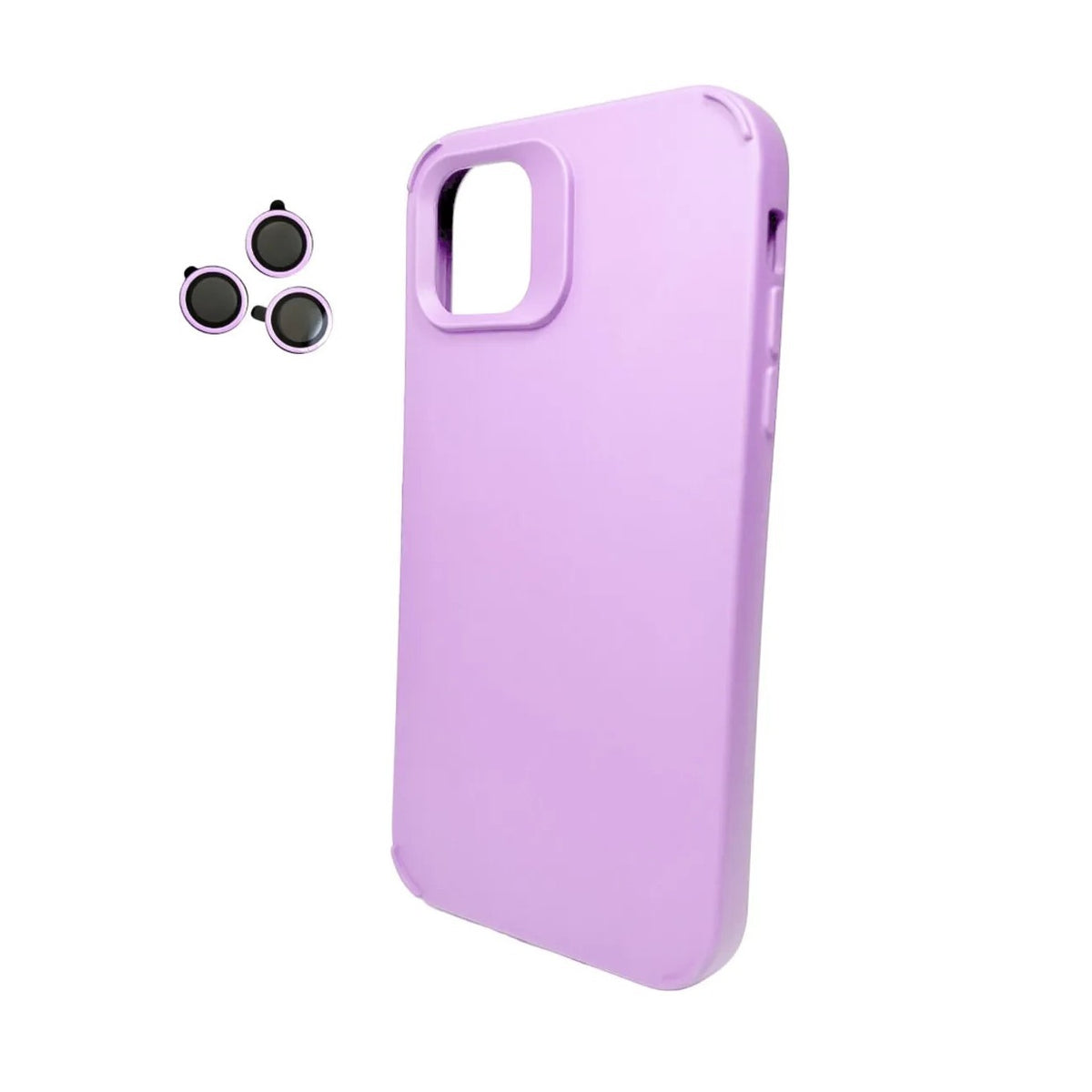 Husă iPhone 14, silicon, cu protecție fosforescentă pentru camere, mov