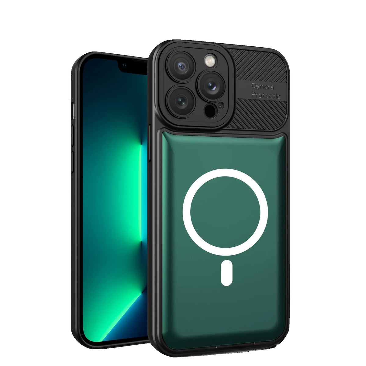 Husă iPhone 14, tip armură, verde închis