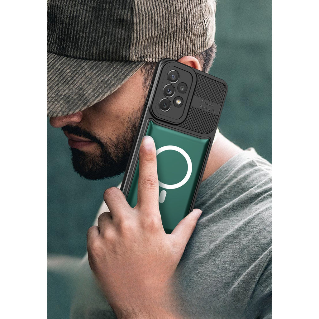 Husă iPhone 14, tip armură, verde închis