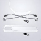 Husă iPhone 15, din aluminiu, cu ramă în X, gri