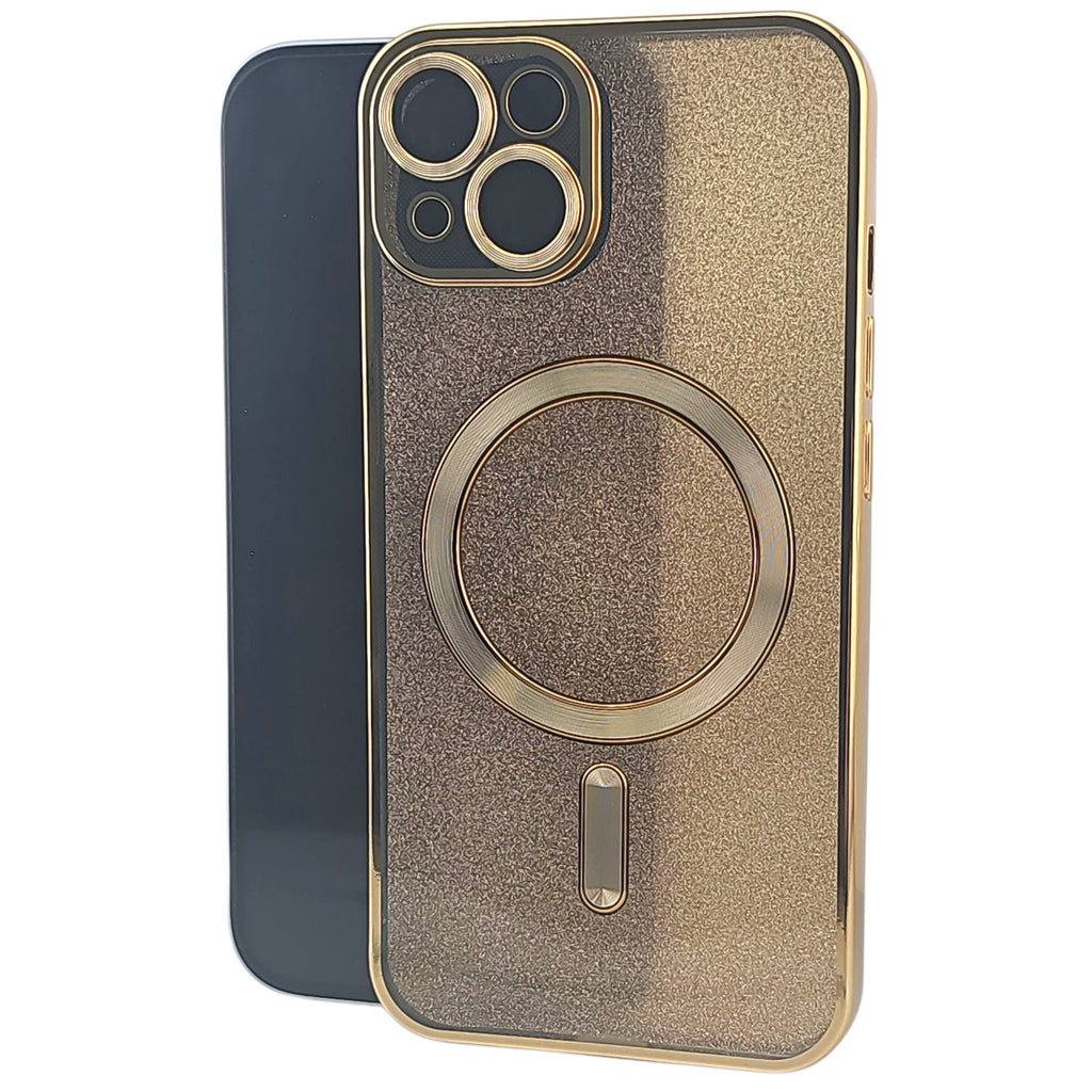 Husă iPhone 15 Plus, magnetică MagSafe, auriu