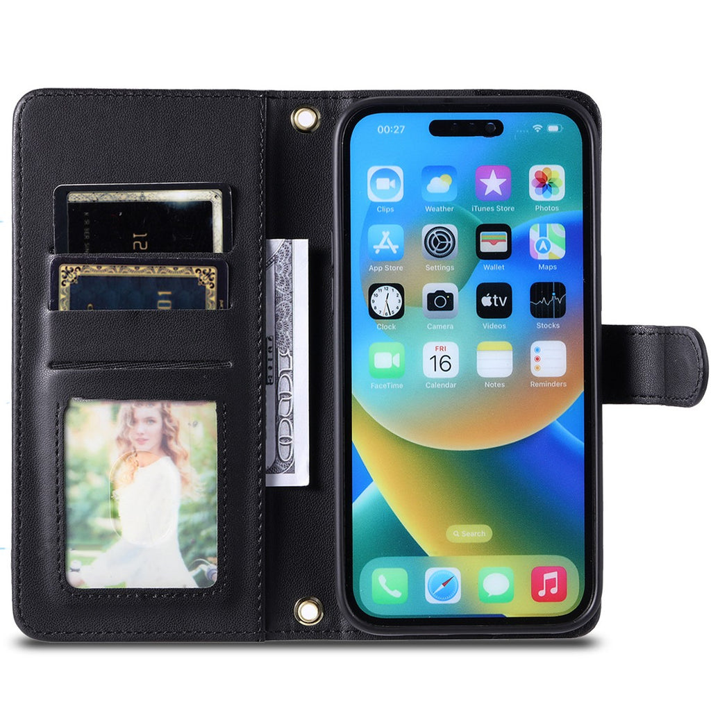 Husă iPhone 15 Plus, tip carte, roz