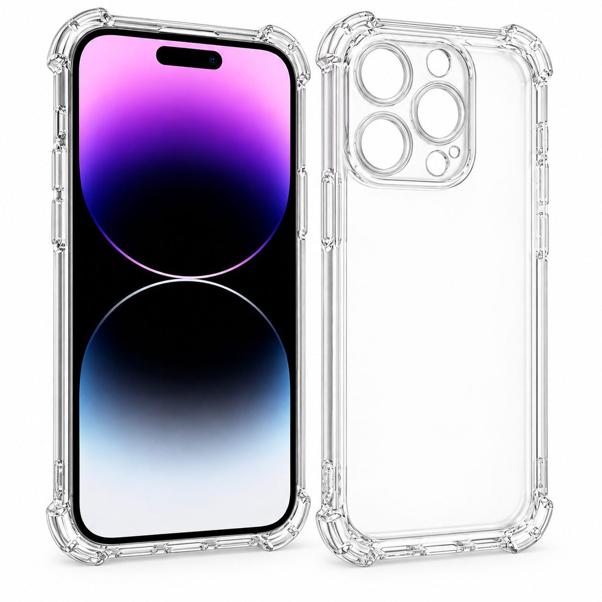 Husă iPhone 15 Pro, antișoc, transparentă, cu colțuri întărite, transparent