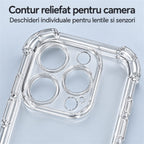Husă iPhone 15 Pro, antișoc, transparentă, cu colțuri întărite, transparent