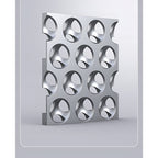 Husă iPhone 15 Pro, din aluminiu, perforată, argintiu