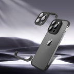 Husă iPhone 15 Pro, fără spate, doar colțuri și cameră, din TPU, negru