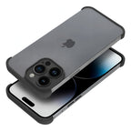 Husă iPhone 15 Pro, fără spate, doar colțuri și cameră, din TPU, negru