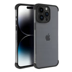 Husă iPhone 15 Pro, fără spate, doar colțuri și cameră, din TPU, negru