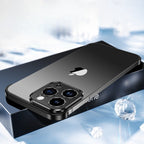 Husă iPhone 15 Pro, fără spate, doar colțuri și cameră, negru