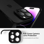 Husă iPhone 15 Pro, fără spate, doar colțuri și cameră, negru