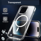 Husă iPhone 15 Pro, magnetică MagSafe, transparentă, transparent