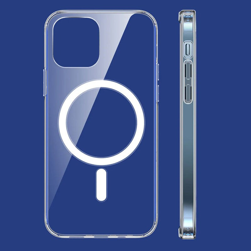 Husă iPhone 15 Pro, magnetică MagSafe, transparentă, transparent