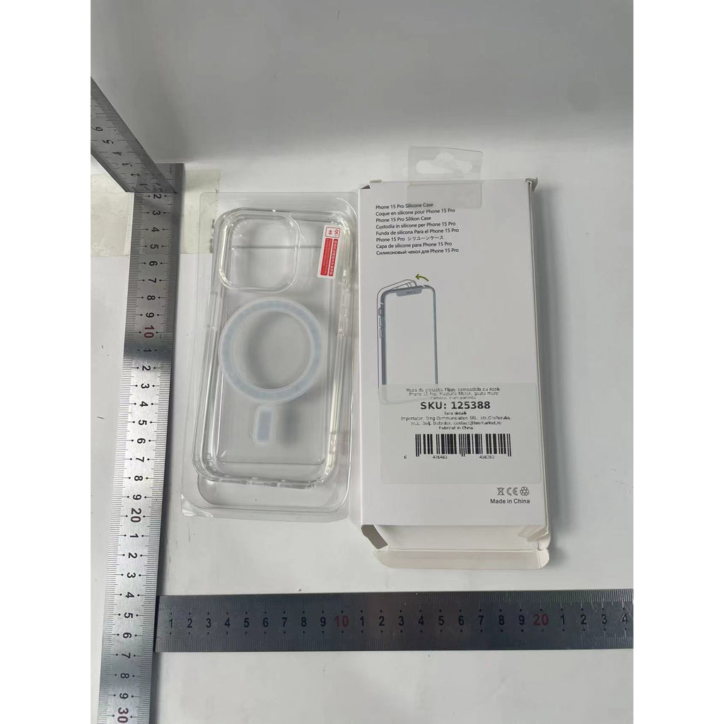 Husă iPhone 15 Pro, magnetică MagSafe, transparentă, transparent