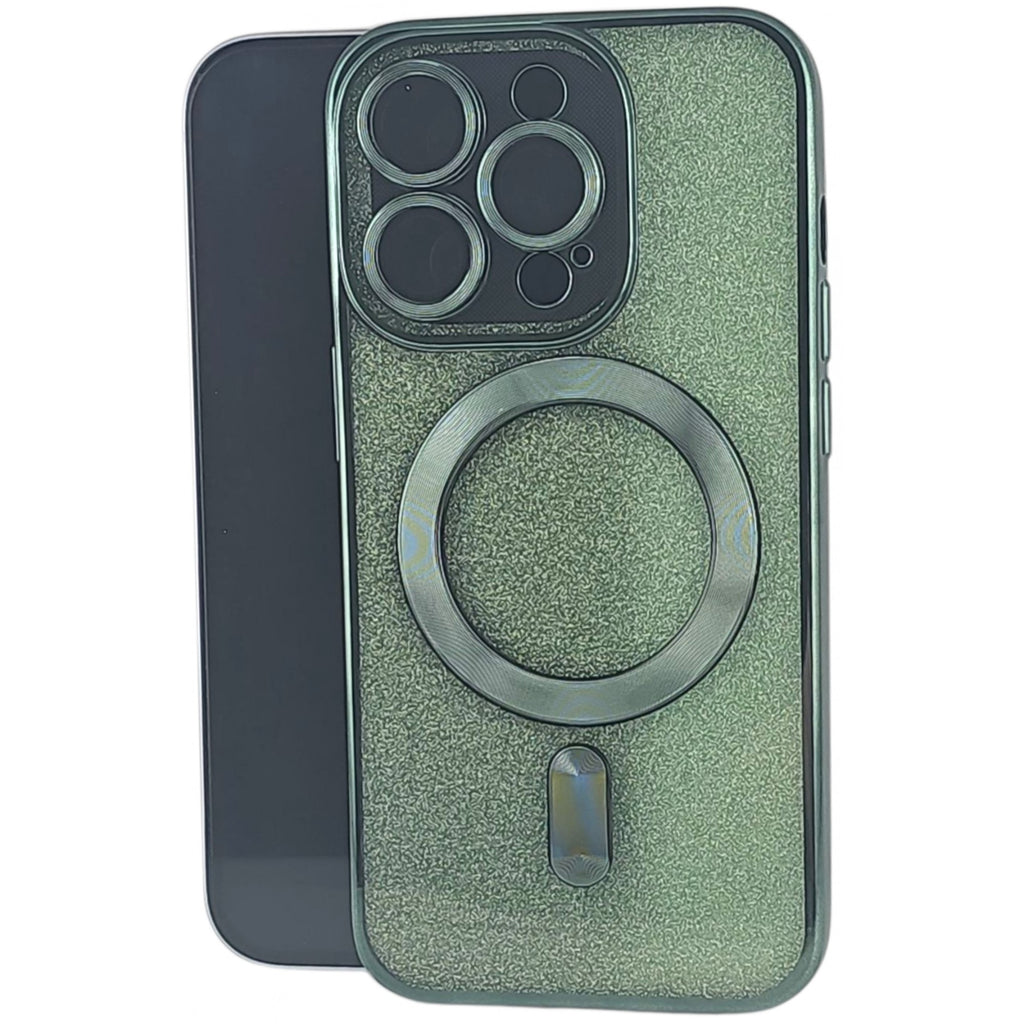 Husă iPhone 15 Pro, magnetică MagSafe, verde