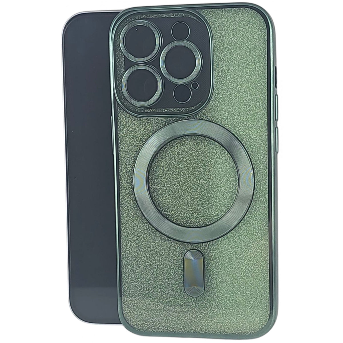 Husă iPhone 15 Pro, magnetică MagSafe, verde