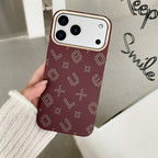 Husă iPhone 15 Pro Max, magnetică MagSafe, fibră de carbon, maro