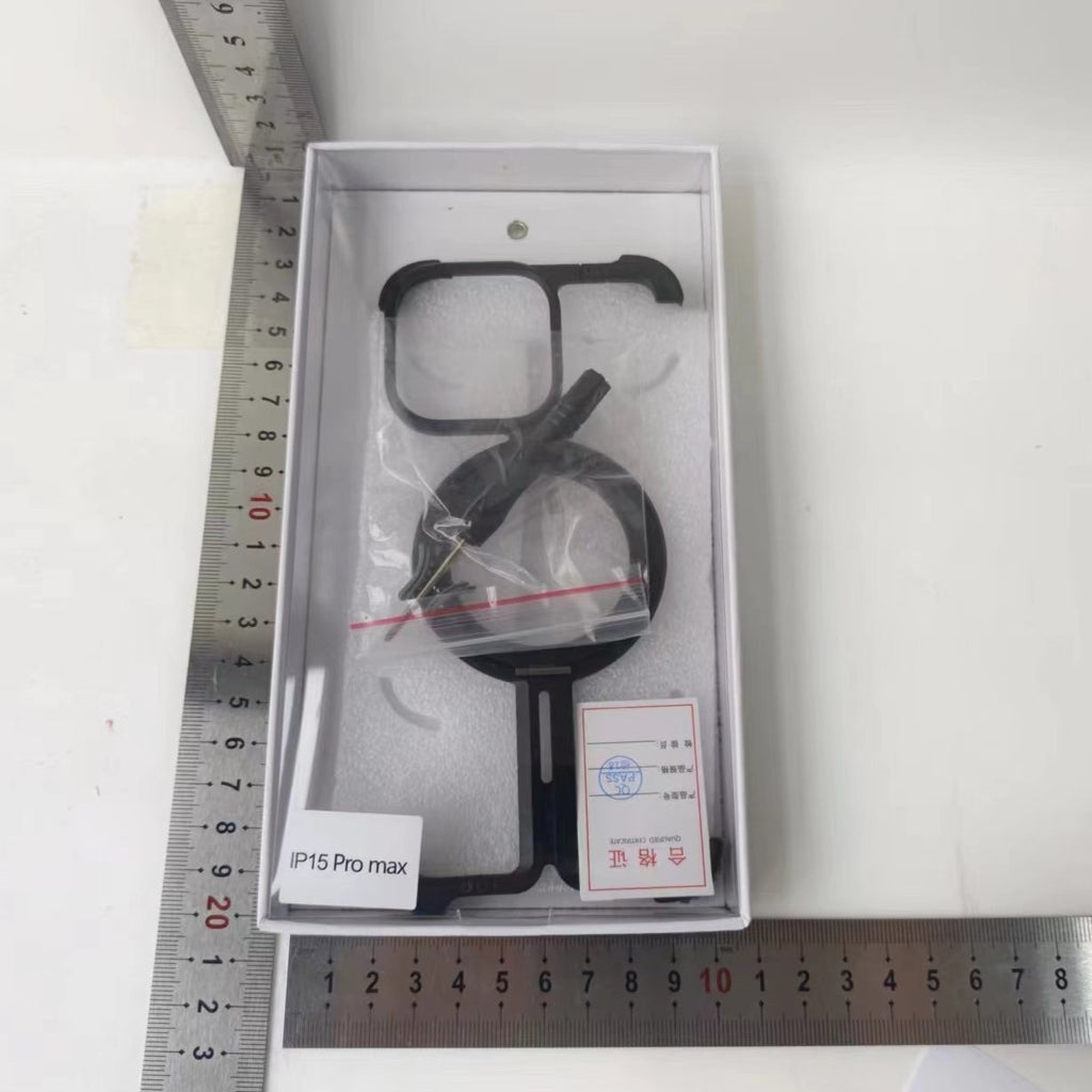 Husă iPhone 15 Pro Max, magnetică MagSafe, metalică fără ramă, negru