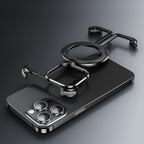 Husă iPhone 15 Pro Max, magnetică MagSafe, metalică fără ramă, negru