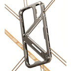 Husă iPhone 15 Pro Max, metalică, tip armură, gri