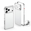 Husă iPhone 15 Pro Max, metalică unibody, mată, argintiu