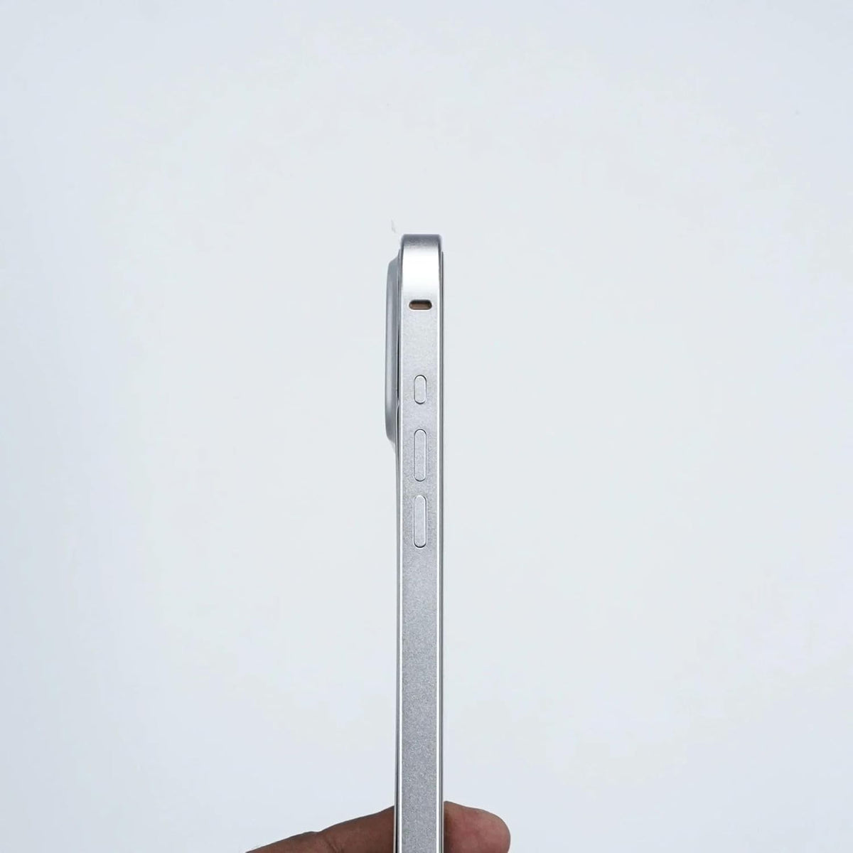 Husă iPhone 15 Pro Max, metalică unibody, mată, argintiu