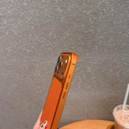 Husă iPhone 15 Pro Max, metalică unibody, mată, portocaliu