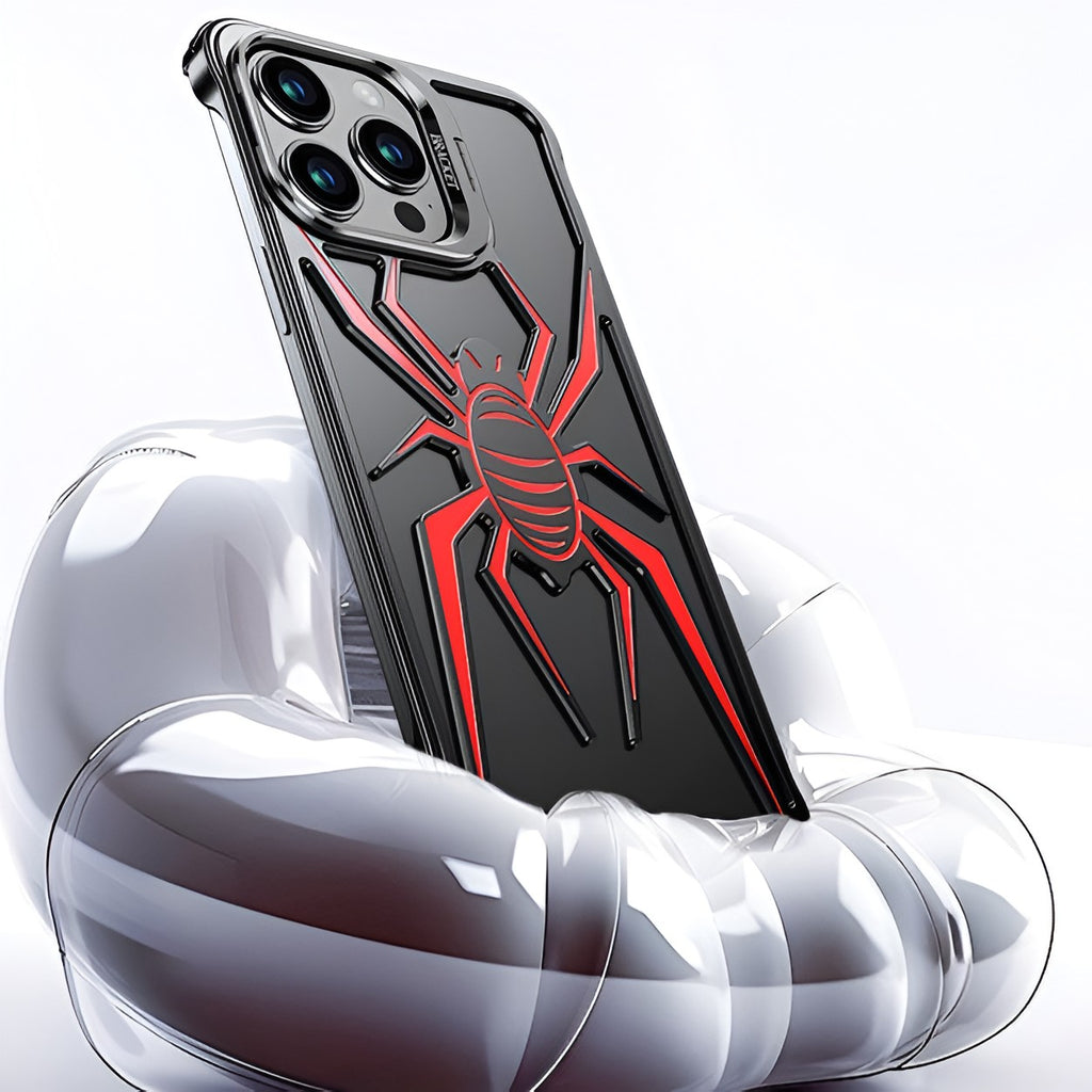 Husă iPhone 15 Pro Max, tip armură cu suport, negru/roșu