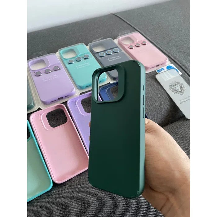 Husă iPhone 15 Pro, silicon, verde