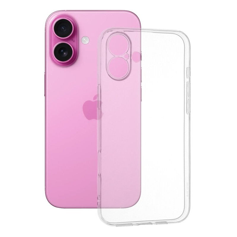 Husă iPhone 16, cu protecție porturi, transparent